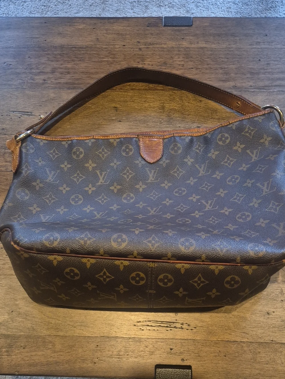 Louis Vuitton Monogram Canvas Hobo Bag in Brown and Tan